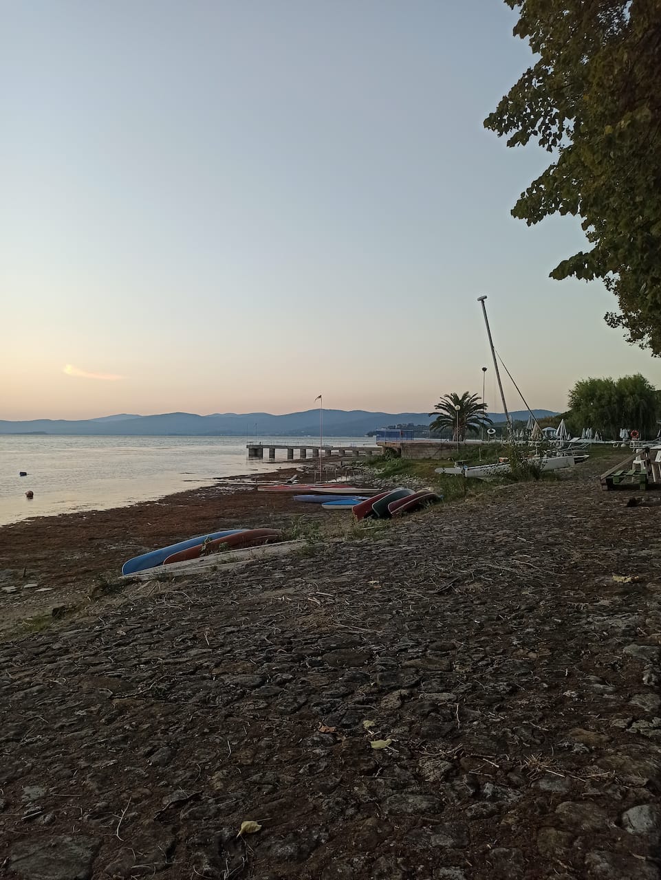 Strand vom Lago Trasimeno auf der Italienreise