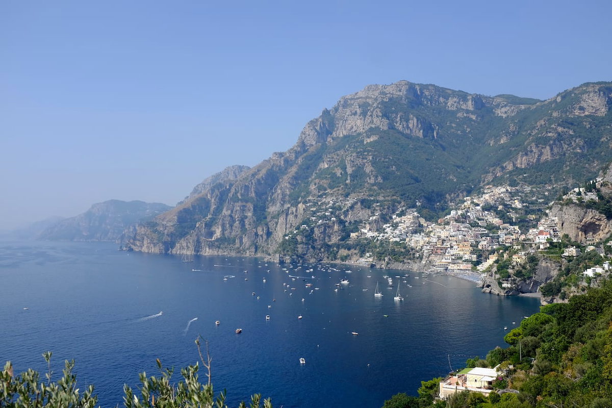 Aussicht auf Italienreise an der Amalfiküste