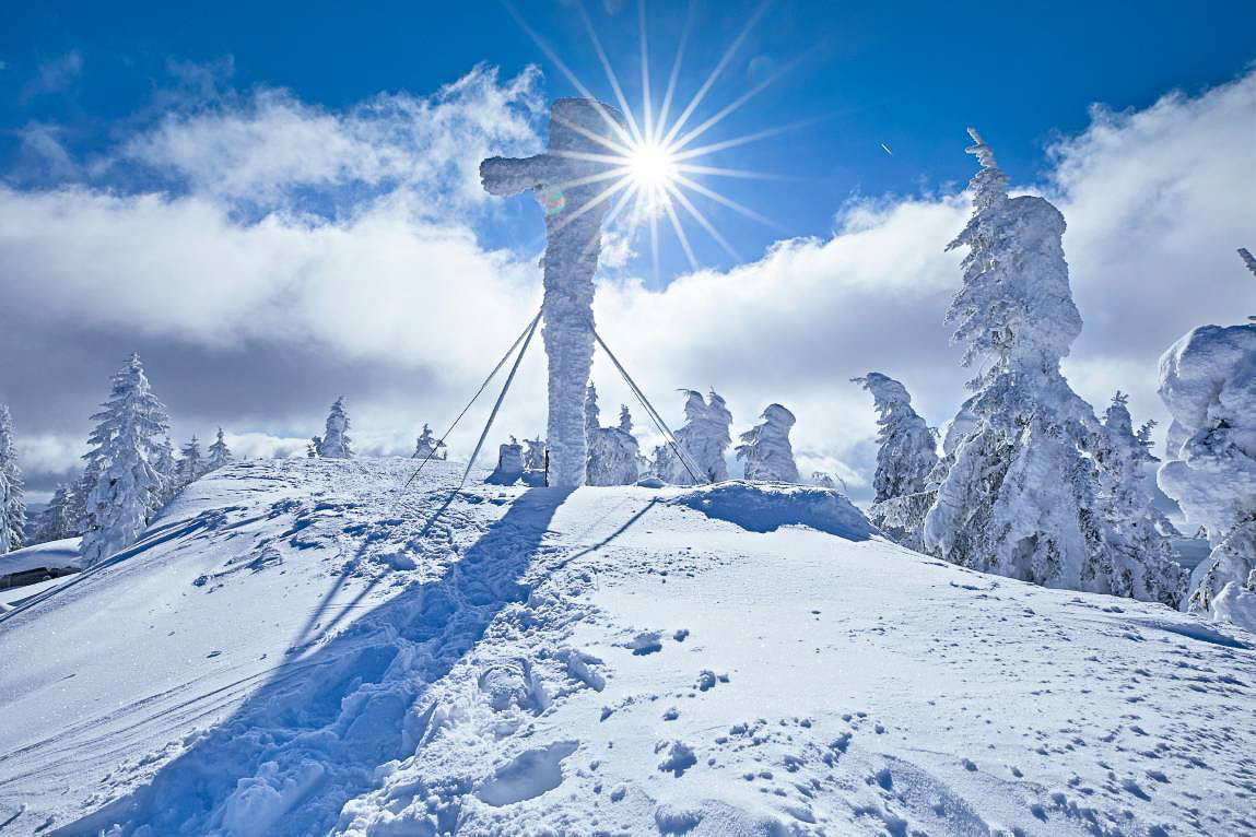 Camping im Fichtelgebirge beim Camping in Franken im Schnee