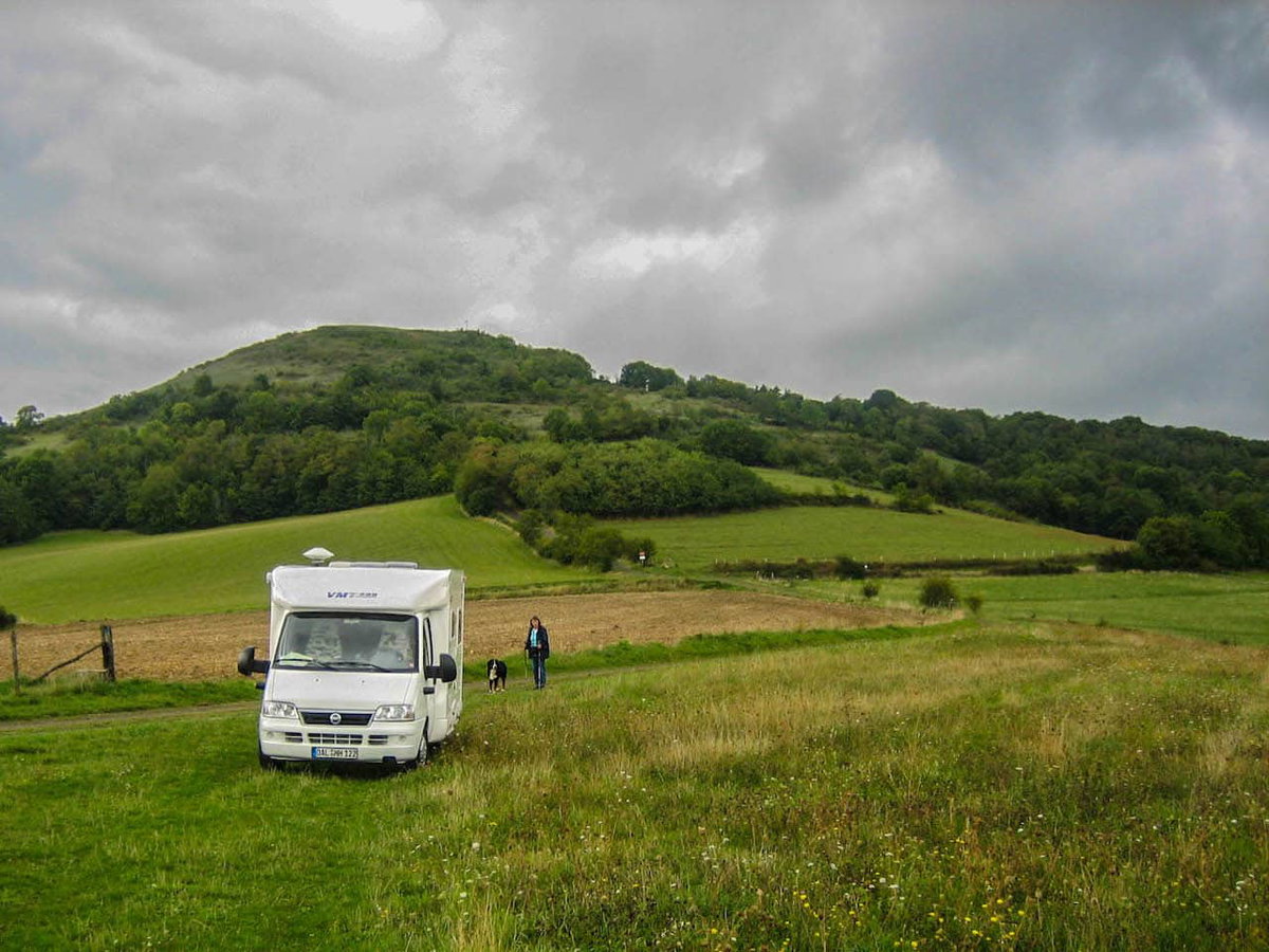 Mit dem Wohnmobil in der Rhön beim Camping in Franken