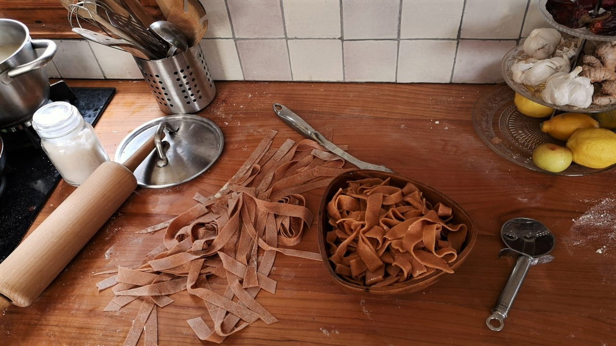 Nudeln selber machen als Camping Essen
