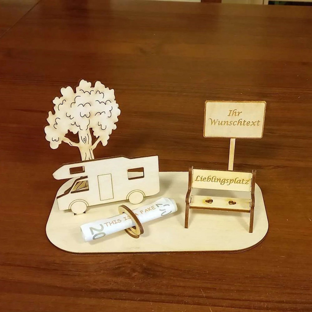 Gelgeschenk für Camper mit Wohnmobil von HolzteilchenDIY bei etsy