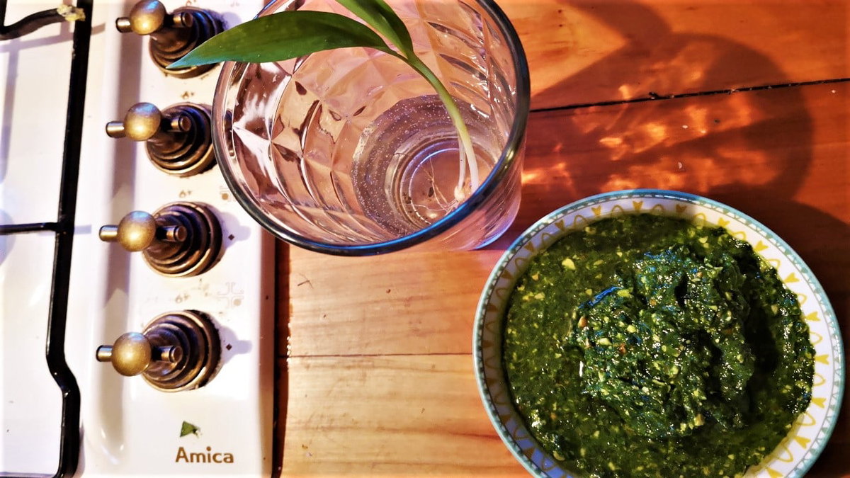 Pesto als DIY Einkochen und Einlegen beim Camping
