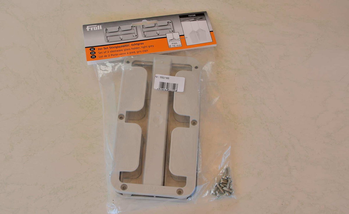 Geschirr im Camper sichern K1600 Froli Stilglashalter