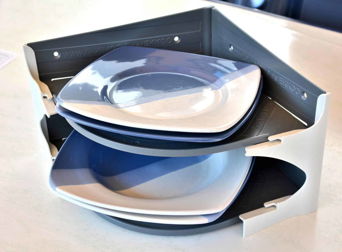 Geschirr sichern im Camper mit K1600 Purvario Tellerhalter