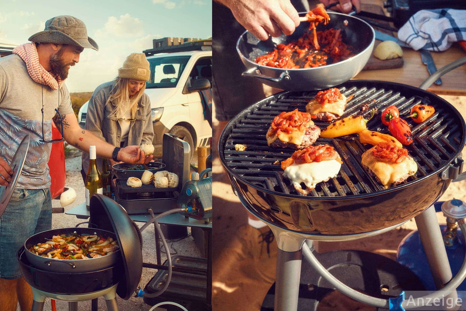 Grillen mit dem CADAC Carri Chef 40: kompakter Gasgrill für eine vielseitige Campingküche