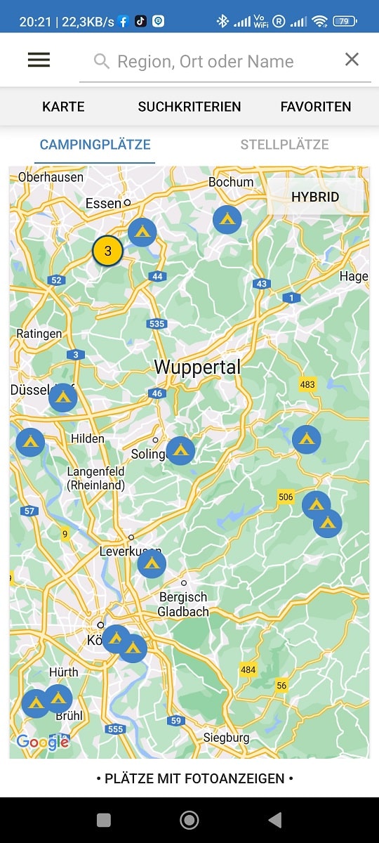 Camping Apps ADAC Camping- und Stellplatzführer
