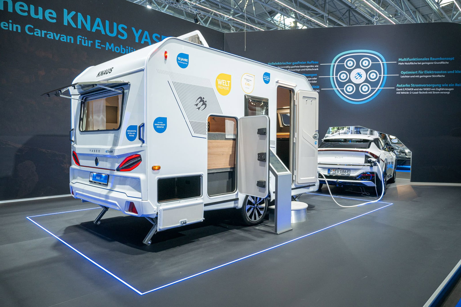 Knaus Yaseo 340 PX (2024): gasfreier Mini-Wohnwagen für Elektro-Fahrzeuge - mit 360°-Tour!