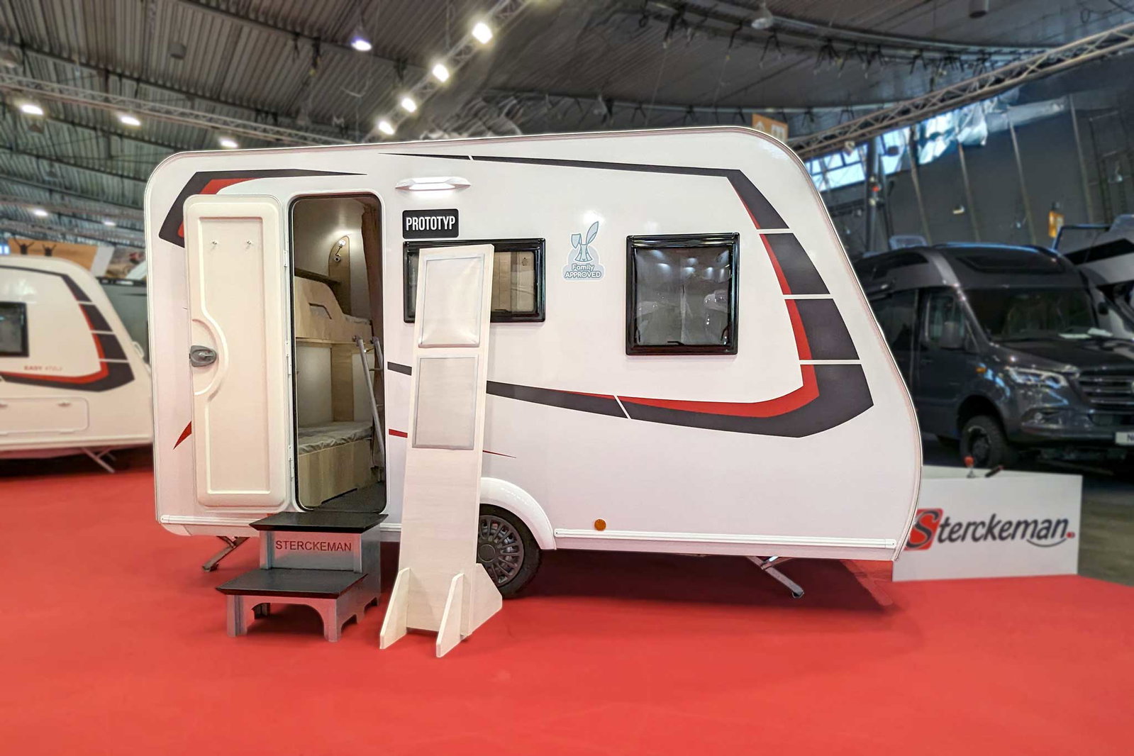 Sterckeman Easy 366 PE (2024) - gasfreier Mini-Wohnwagen mit Etagenbett für Familien mit Kindern