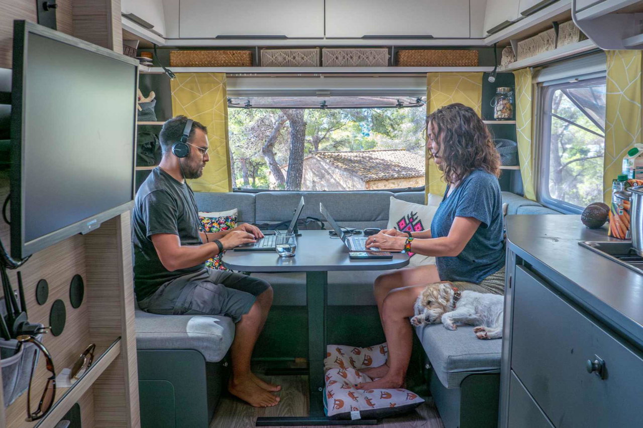 Home Office auf dem Campingplatz - Camperstyle