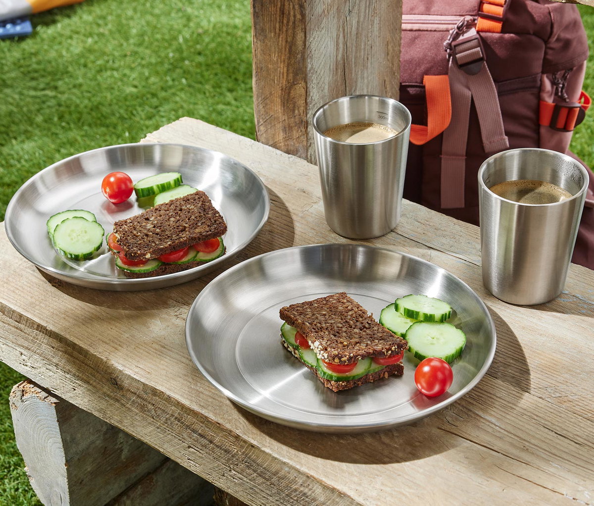 Tchibo Camping-Teller aus Edelstahl