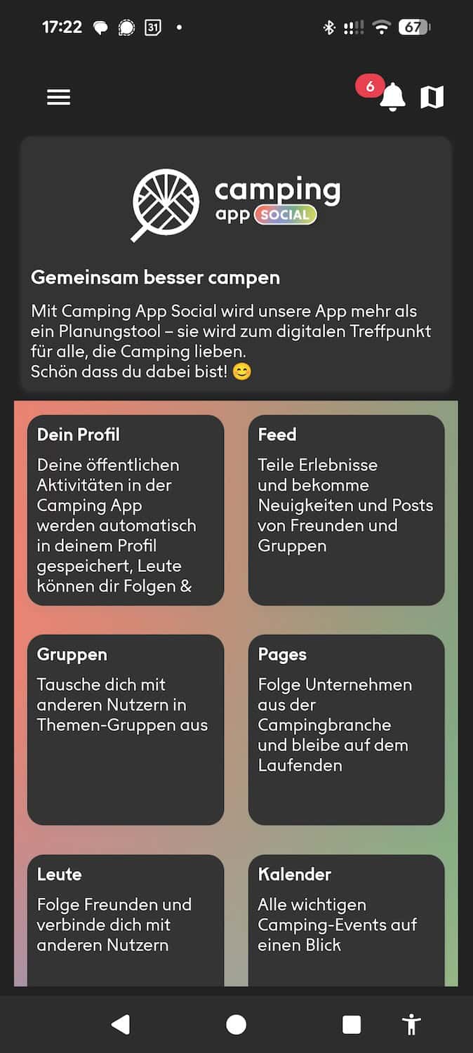 Camping App Social – Die vielseitige Plattform für Camper und Outdoor-Enthusiasten.
