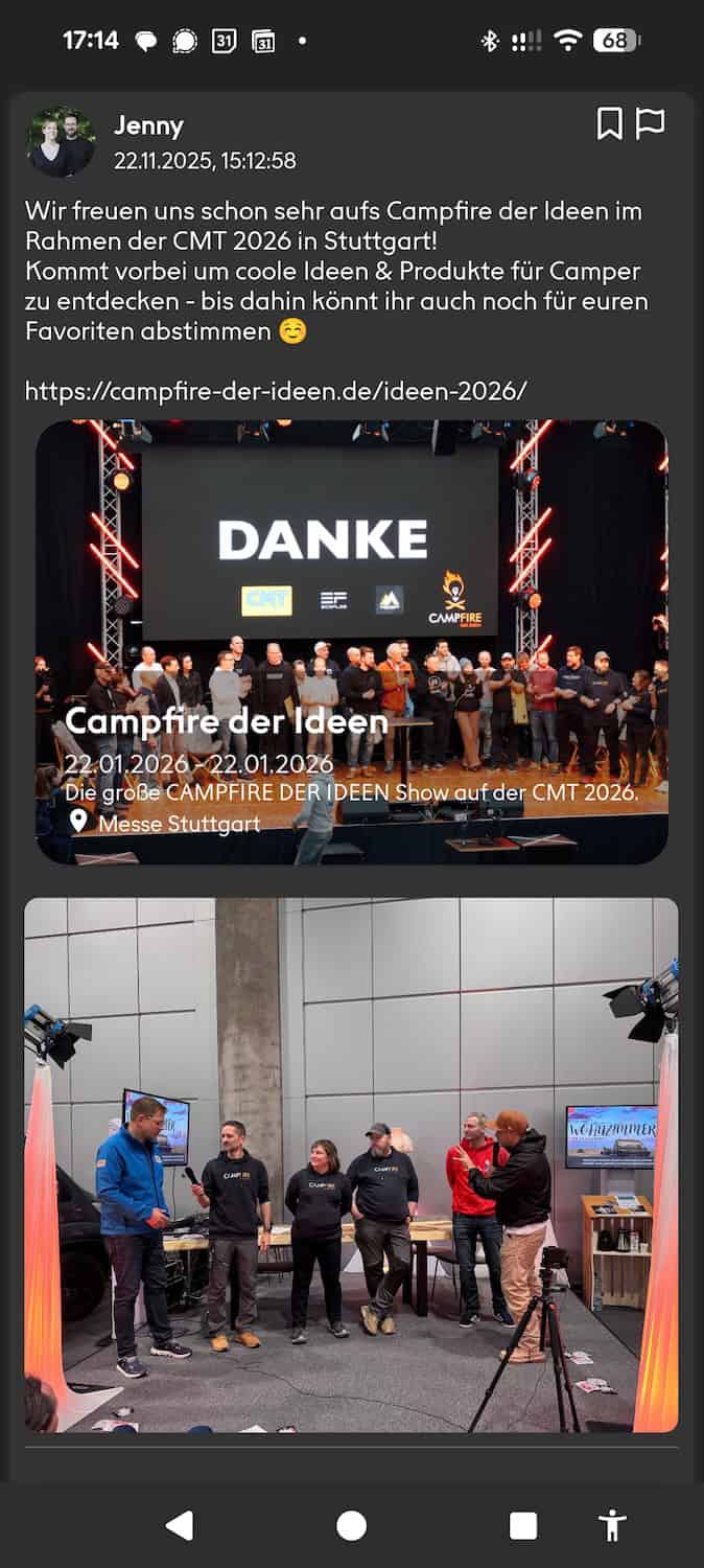 Camping App Social
