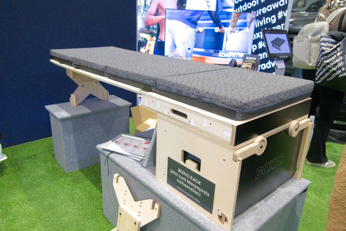 BOXIO Rack auf der REISEN &amp; CARAVANING Hamburg 2026