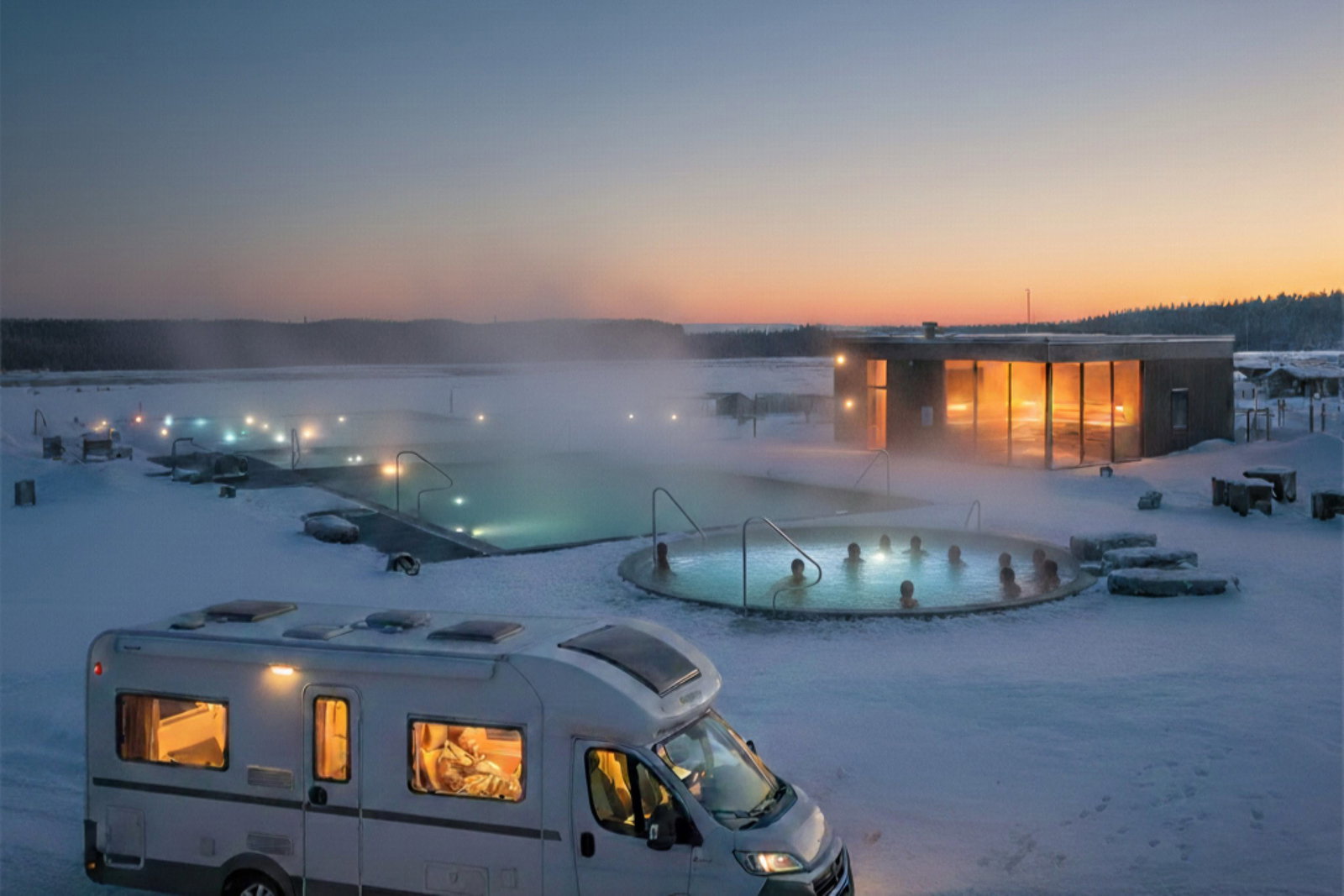 Perfekt für kalte Regentage: Die schönsten Thermen mit Wohnmobilstellplatz kompakt in einer App