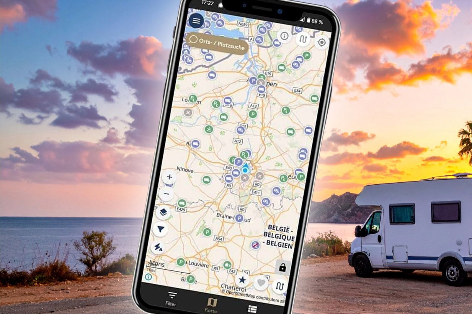 Camping-App ohne Abo bietet geniale Stellplatz-Filter für deinen Traumurlaub 2026 - jetzt mit 25 % Rabatt!