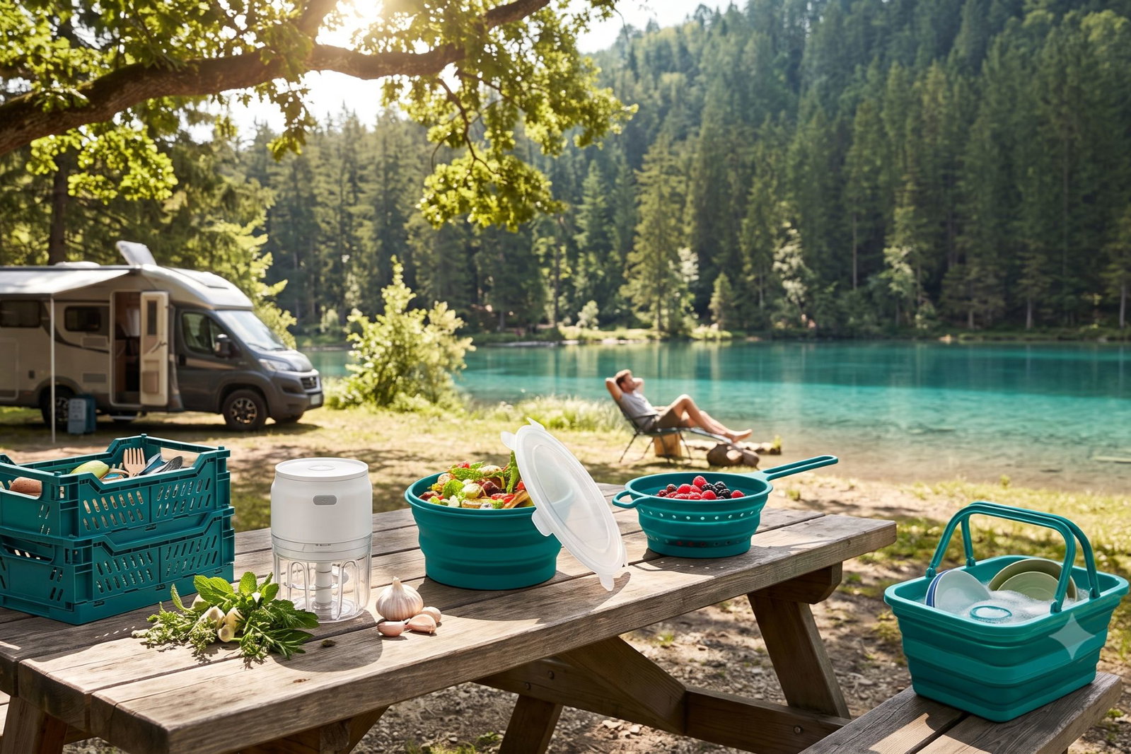 Praktische Küchengadgets bei Tchibo: Platzsparend, leicht und faltbar - ideal fürs Camping!