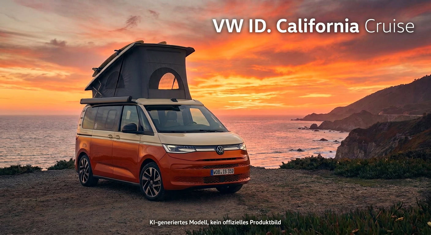 VW ID. California Cruise: Wird der elektrische Bulli endlich ein echter Camper?