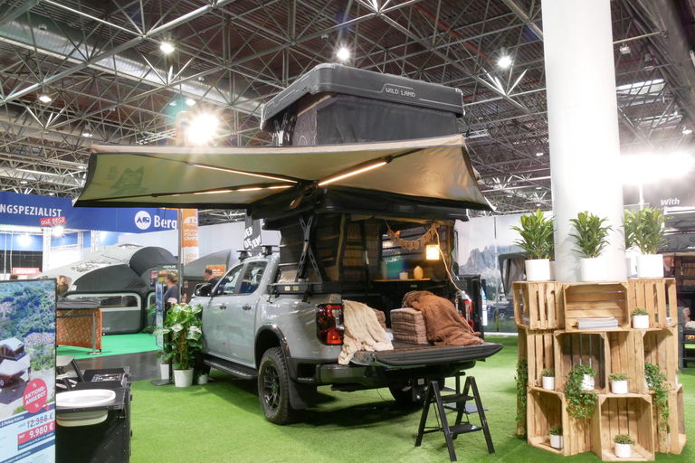 Federleichte Dachzelte & elektrisch ausfahrbare Pickup-Kabinen: Per Knopfdruck zum Luxus-Camp